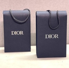 2x Dior Navy Paper Bag 22x15x7cm Flap Design