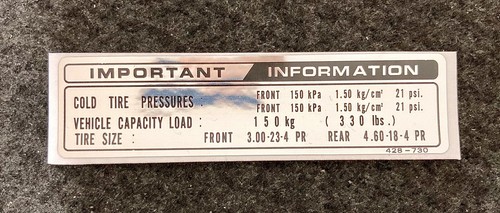 Xl250s tire info - decal, xl