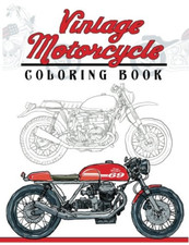 Vintage motorcycle coloring - motorcycle,