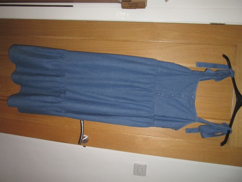 Ladies denim pinafore - denim, dress