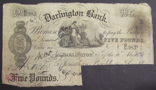 Five pound note 1886