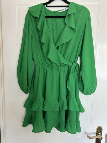 Zara green ruffle - zara,
