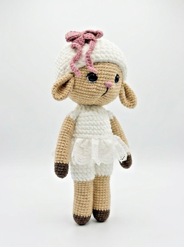 Handmade crochet lamb - handmade,