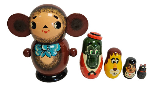 Vintage cheburashka wooden - vintage,