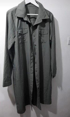Khaki long sleeve button - long, button-up