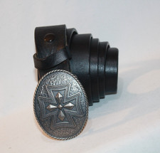 Vintage Mens Leather Belt 48"