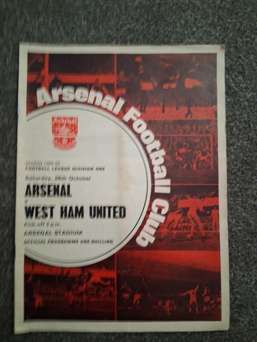 Football programme arsenal - programme, v