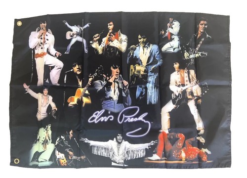 Elvis presley montage flag - elvis,
