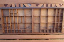 Vintage Wooden Printers Tray