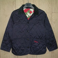 Barbour Girls Black Quilted