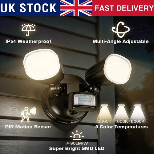 Led security floodlight pir - led,