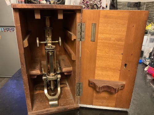 Vintage baker brass - brass, microscope
