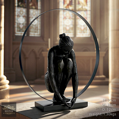 Nude lady hoop sculpture - nude,