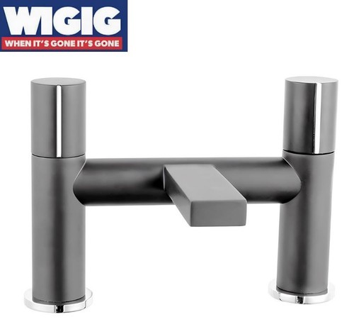 Gun metal grey bath filler - metal,