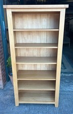 Large Oak Furnitureland Style Modern Light Oak Bookcase With Adjustable Shelves