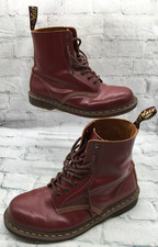 Dr Martens Air Wair Cherry Red Leather Lace Up Boot Size UK 10 (AH143K)