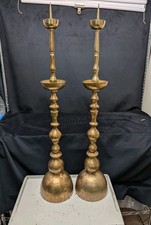 Vtg 37" Solid Brass Floor