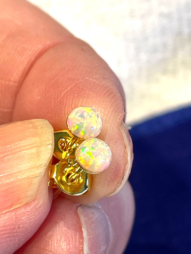 Milky white opal shimmering - opal,