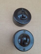 2 OFF Vintage Crabtree One Way  Light Switch Bakelite / Ceramic shown working