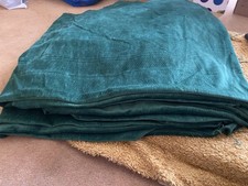 Green Chenille Fabric. 10m. Dark Green. Herringbone Pattern.Heavy Upholstery