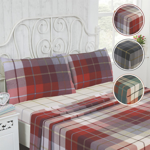 Brushed cotton sheet - brushed, set