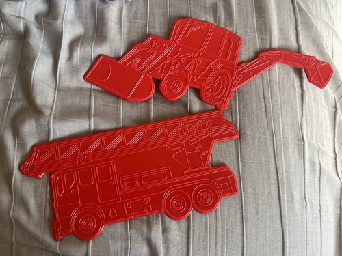 Red rubbing templates fire - red,