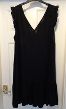Next linen mix dress. Black