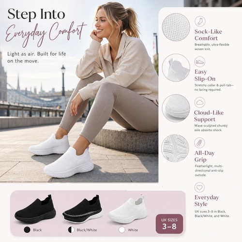 Womens slip knit trainers - womens,