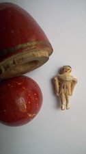 The Smallest Doll in the World in Egg Wooden Grodnertal Fully Jointed circa 1800