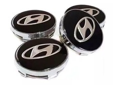 4PCS Black 60mm Wheel Centre Caps Fits For Hyundai Logo Caravan Hub Caps UK FN6