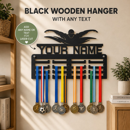 Personalised wooden swimming - personalised,