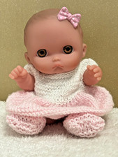 Berenguer Doll (Preloved) Baby Pink Outfit & Bow with Adoption Certificate