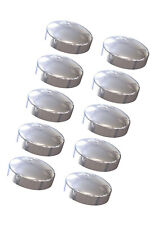 10x CHROME SILVER PLASTIC DOME