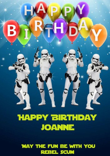 Personalised star wars card - wars,