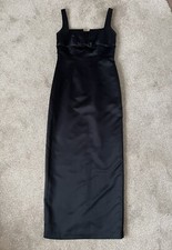 KELSEY ROSE Long Black Satin