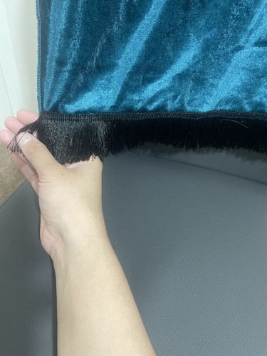 Green velvet scarf - green,