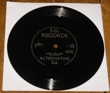 ALTERNATIVE TV LOVE LIES LIMP SNIFFIN GLUE RECORDS 1977 FLEXI 7"