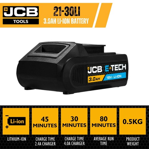 Jcb 18v tech ion - jcb, battery