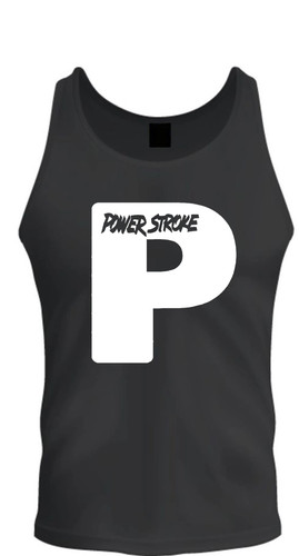 Power stroke white logo - white, p