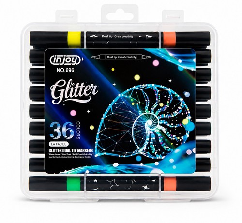 Colors glitter dual tip - 36,