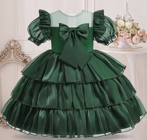 Girls dress with bow fluffy - girls',