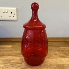 Red Art Glass Bon Bon /