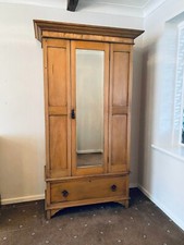 Antique coat / cloak cupboard with mirror