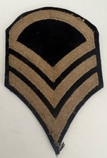 BADGE INSIGNIA PATCH US ARMY WW2 SERGEANT SECOND CLASS STRIPES  - ORIGINAL
