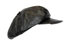 VICTORIAN PEAKY BLINDERS BLACK CAP MEN BAKER BOY NEWSBOY GATSBY LEATHER HAT