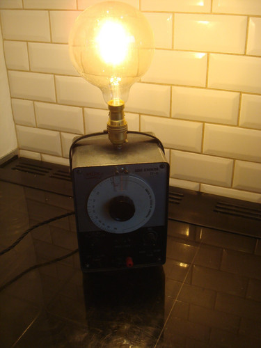 Funky old meter upcycled lamp - meter,