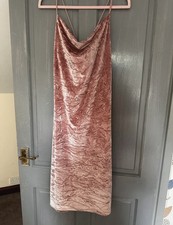 Pink Crushed Velvet Topshop