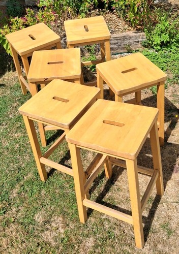 Wooden science lab stools made - wooden,