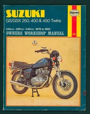 Suzuki GS250T GSX250E (79-82) Haynes Repair Manual Book GS GSX 250 400 450 FV37