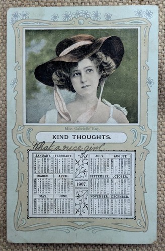 Gabrielle ray calendar 1907 - gabrielle,